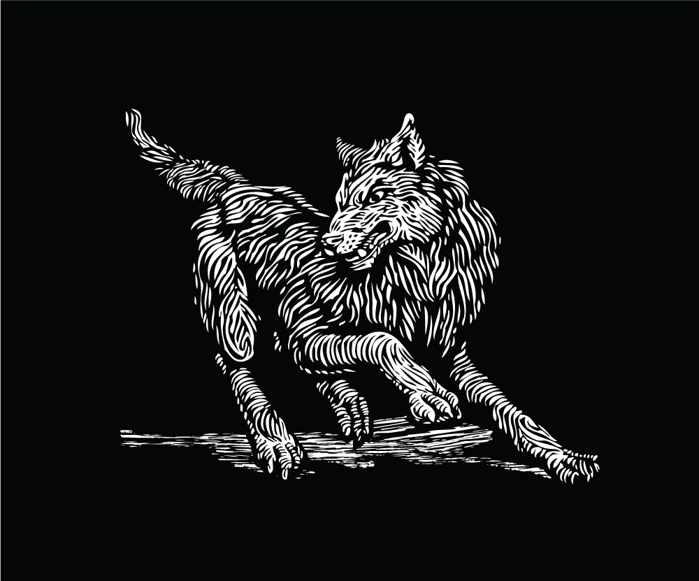 Montelobos Espadin wolf logo