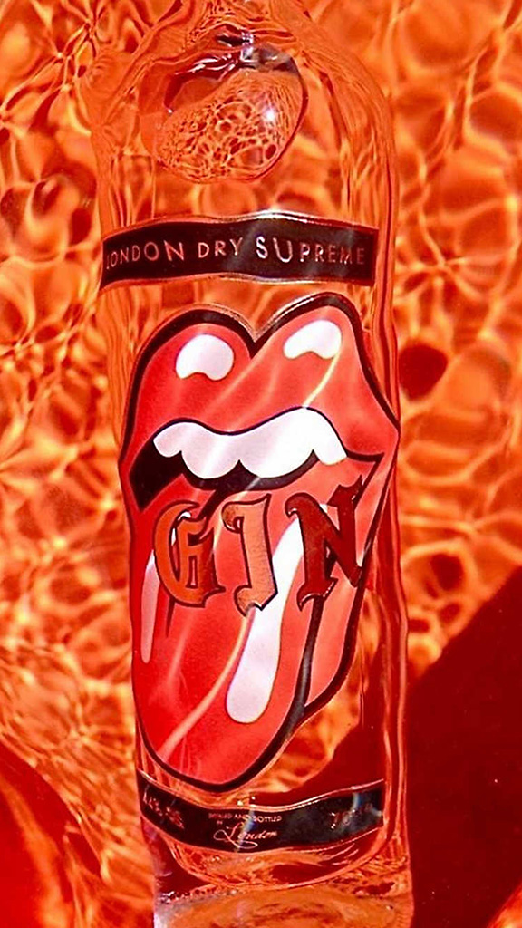 Rolling Stones London Dry Supreme Gin Hot Lips Red