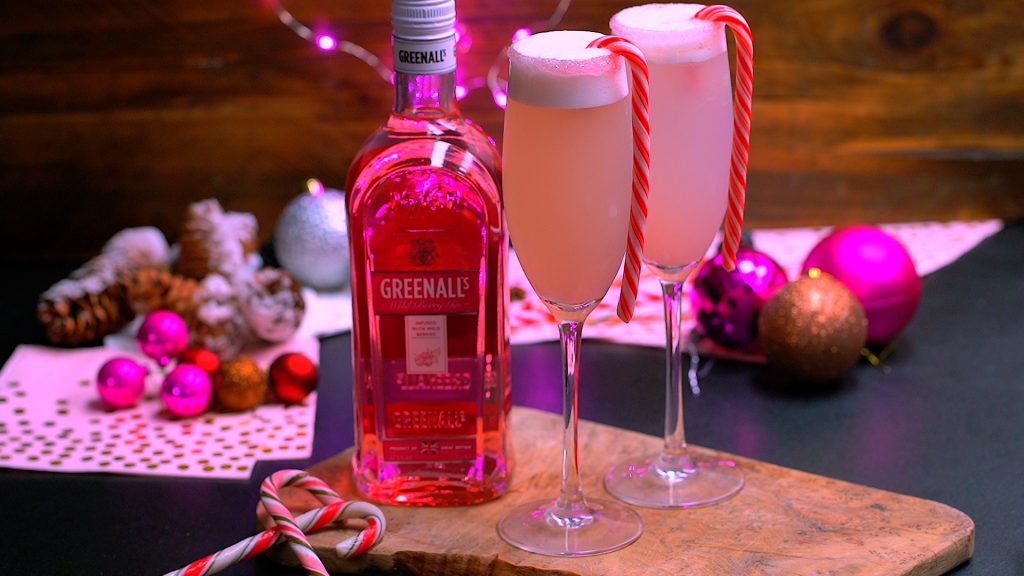 Greenall's Gin Candy Cane Gin Sour - Winter Cocktails 2020 Holiday