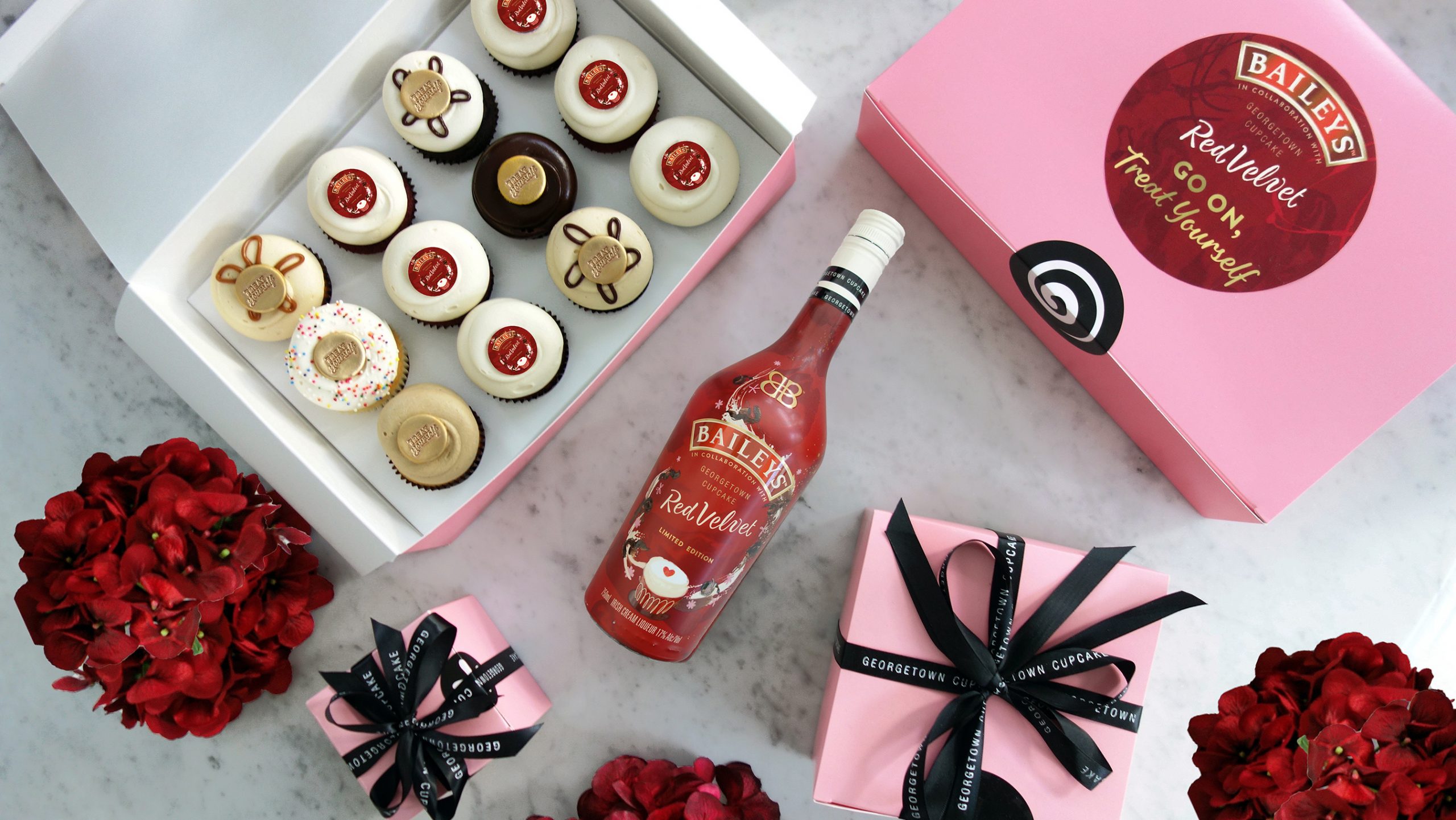 Baileys Red Velvet Liqueur with Georgetown Cupcakes