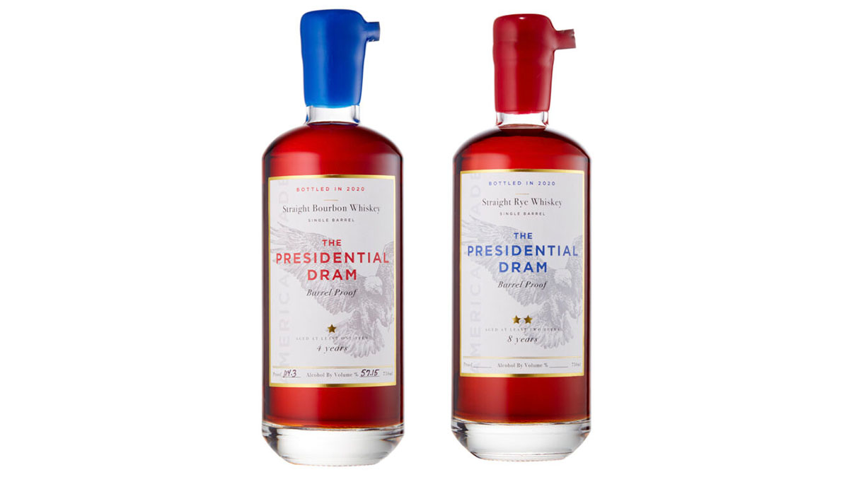 Proof And Wood Presidential Dram Rye And Bourbon Whiskeys