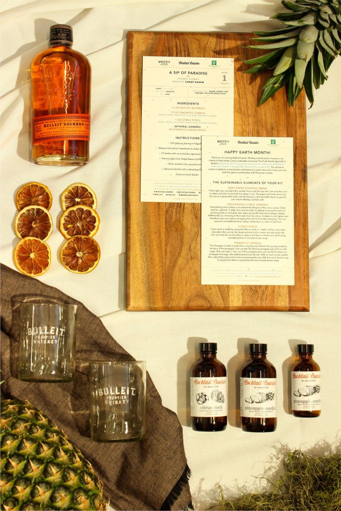 Bulleit Earth Day Cocktail Kit everything