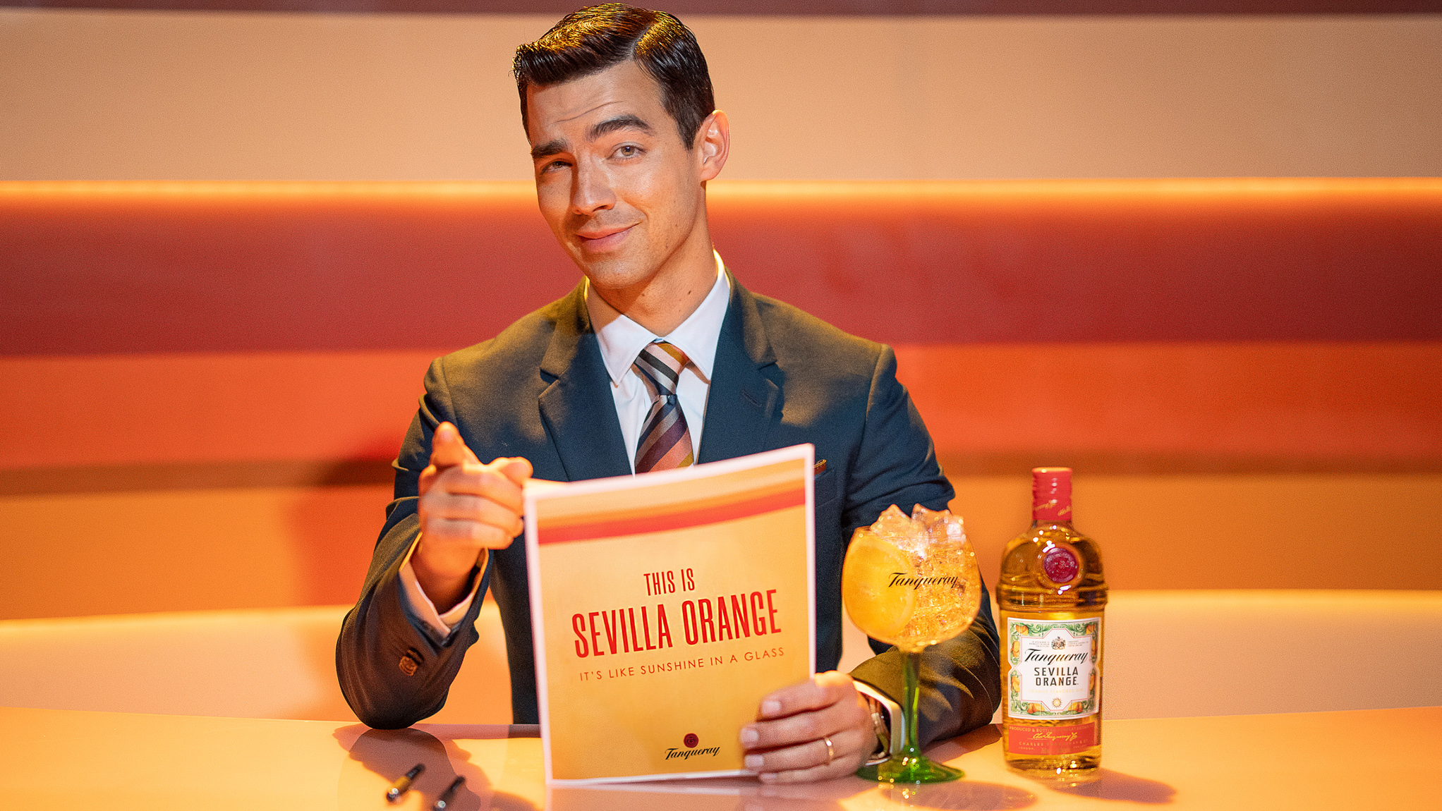 Joe Jonas Tanqueray Sevilla Orange Gin