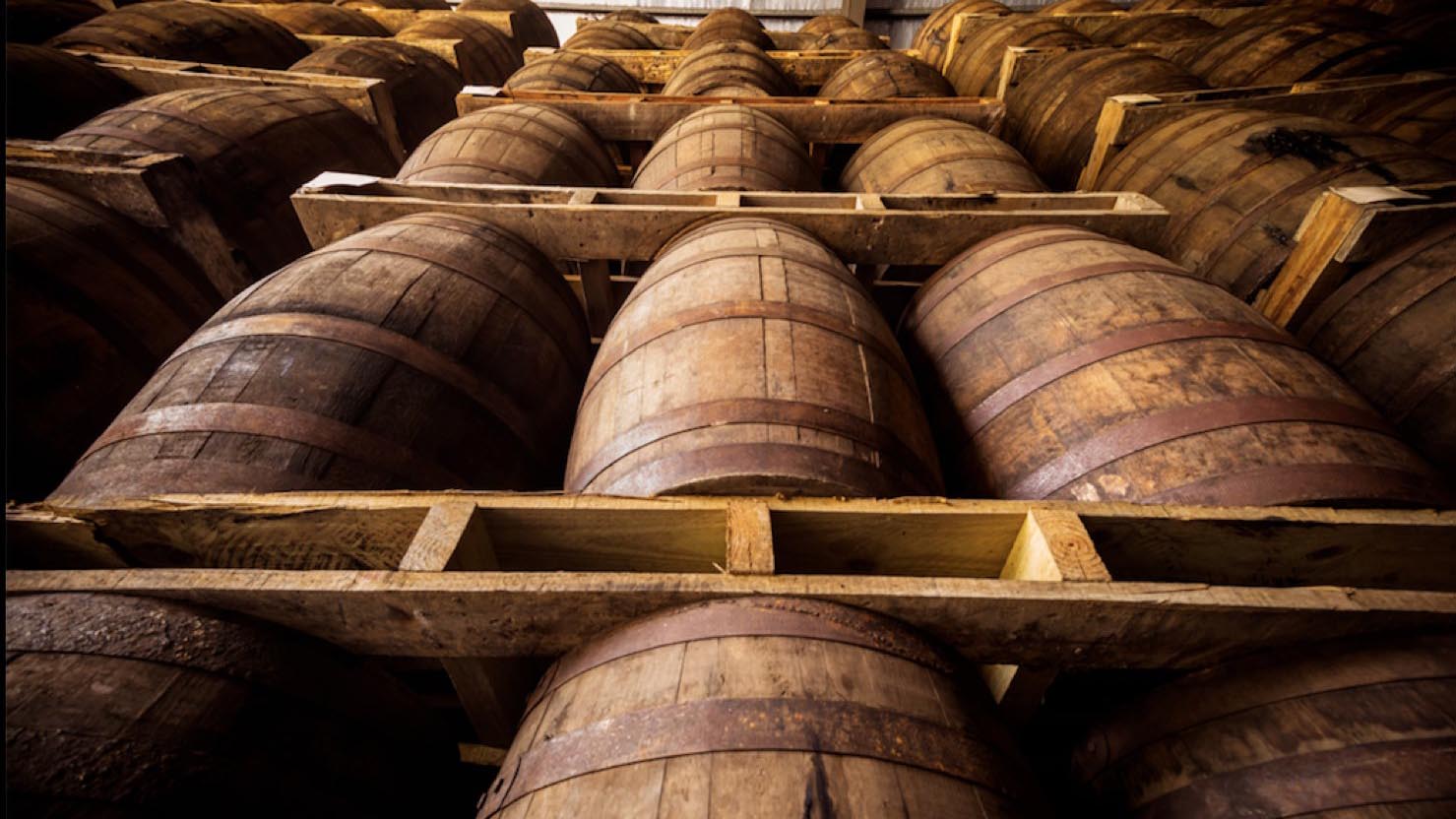 Ageing Rum wood barrels