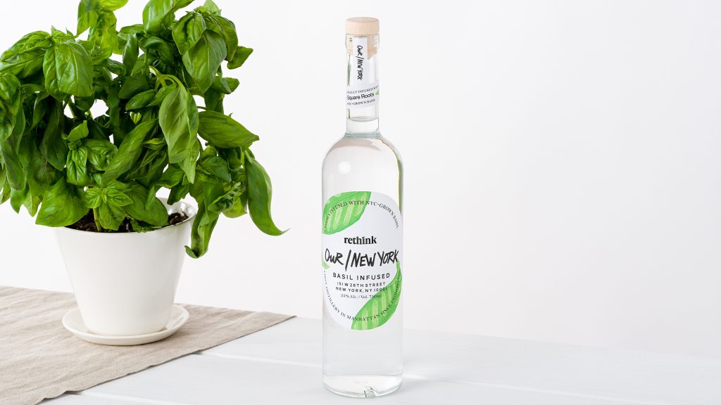 Our/New York Vodka Basil With Basil Plant