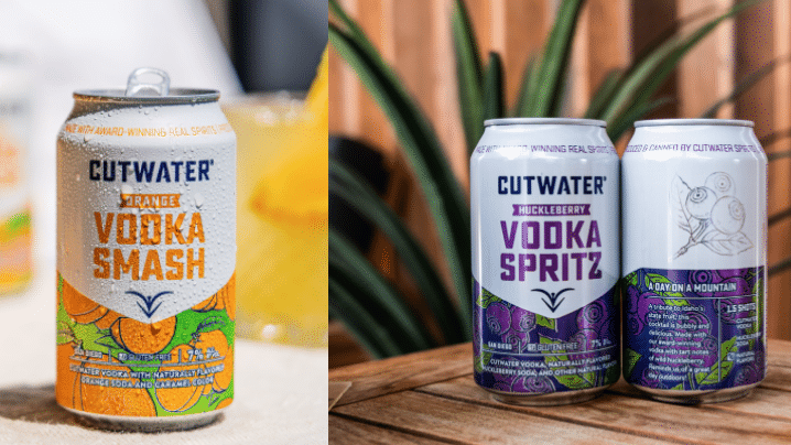 Cutwater Introduces Orange Vodka Smash And Huckleberry Vodka Spritz Canned Cocktails