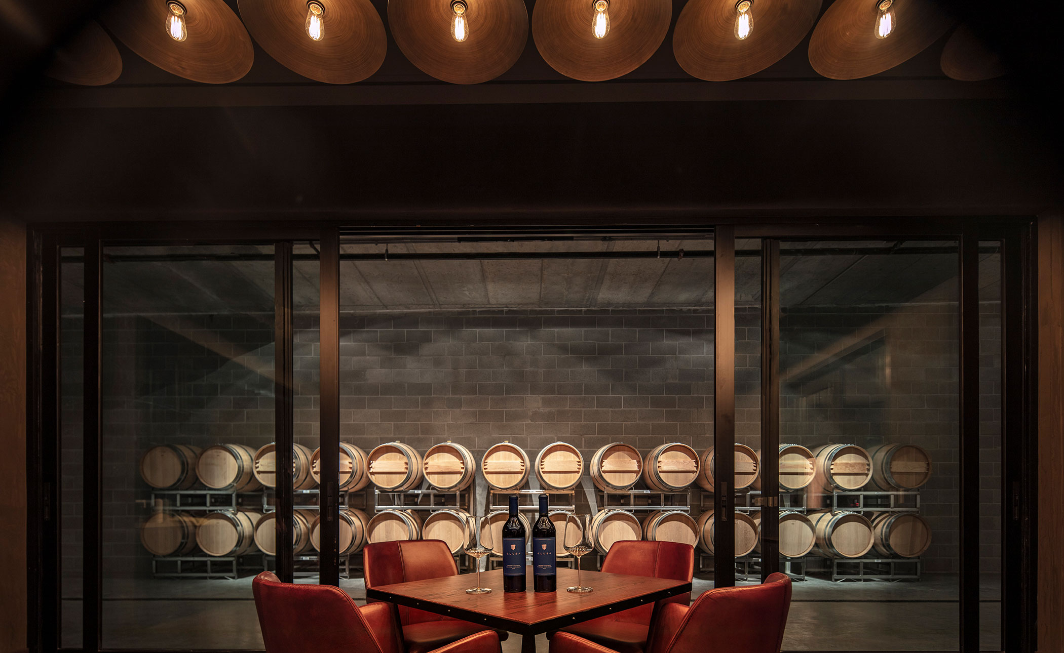 Elusa Winery Barrel Room