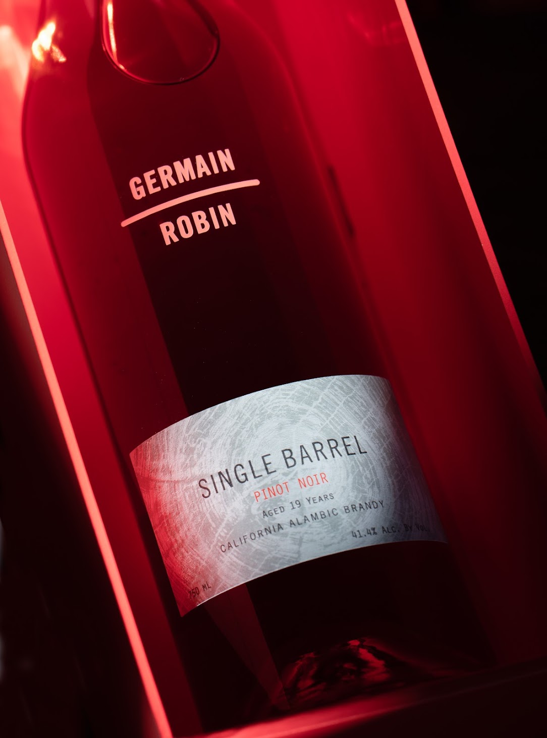 Germain-Robin Single Barrel Pinot Noir brandy bottle box