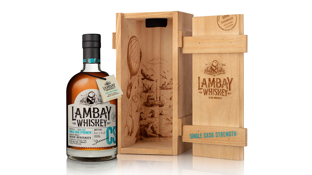 Lambay Cask 2545 bottle and box