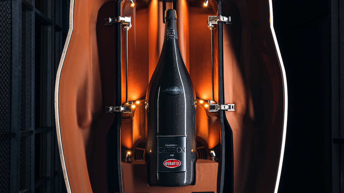 Bugatti And Champagne Carbon Unveil La Bouteille Noire case