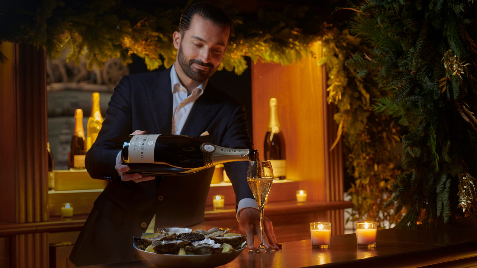 Dani Brasserie Oyster And Champagne Experience Madrid pouring