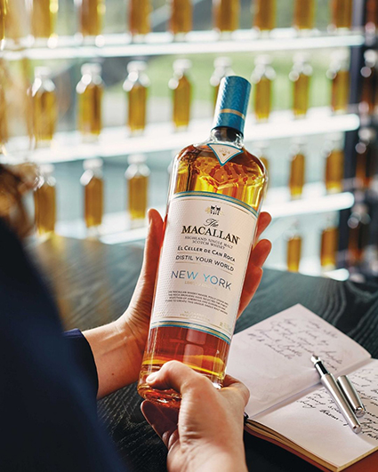 The Macallan Distil Your World New York bottle hand